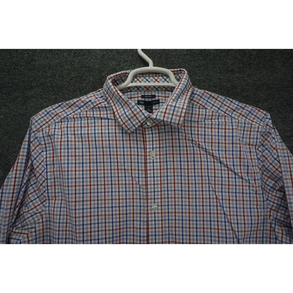 Gap Button Up Shirt Mens XL 17 17.5 Non Iron Long Sleeve Original Fit